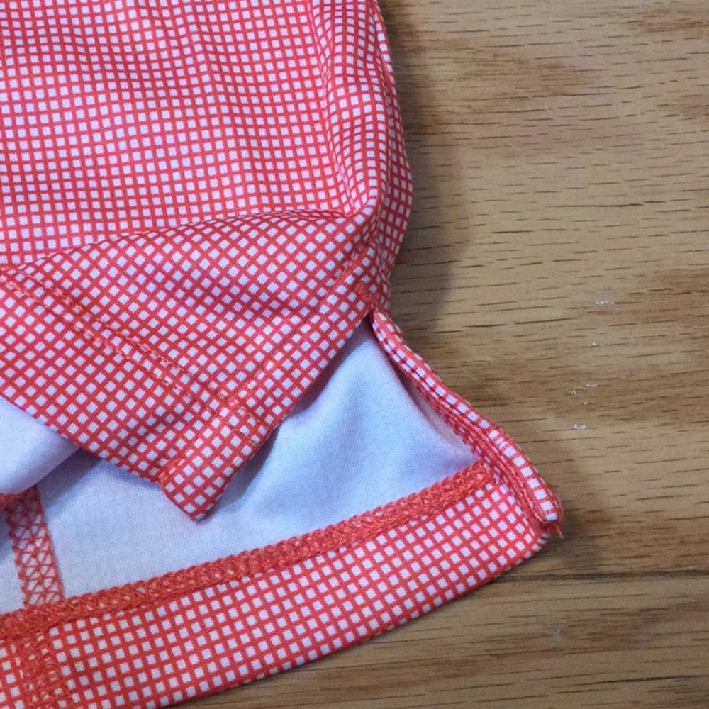 L PGA Tour peach checked sleeveless activity top - Picture 9 of 14